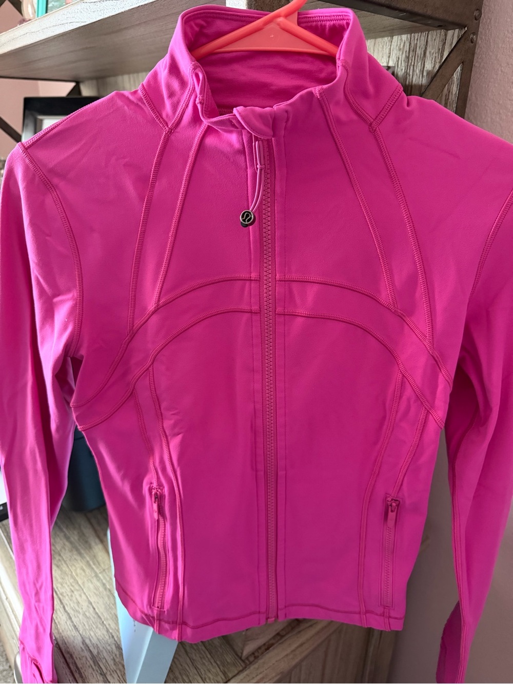 Lululemon Cropped Define Jacket Nulu Sonic Pink Size 6 EUC - Picture 3 of 7